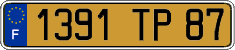 French license plate, FNI