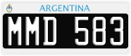 License plate of Argentina, Cars (1995, ABC 123)