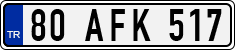 License plate of Turkey, Regular plates