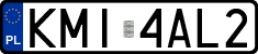 License plates of Poland, Regular car plates