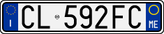 License plate of Italy, Cars (1994 year series)