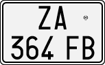 License plate of Italy, Cars (1994 year series)