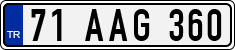 License plate of Turkey, Regular plates