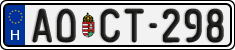 license plates of Hungary, Regular plates (2022)