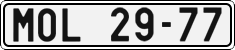 License plate of the Czech Republic, Cars (1960)