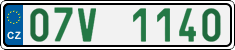 License plate of the Czech Republic, Oldtimers (2001)