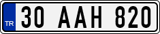 License plate of Turkey, Regular plates