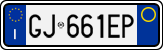 License plate of Italy, Cars (1994 year series)