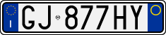 License plate of Italy, Cars (1994 year series)