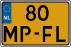 License plate of the Netherlands, Motorcycles