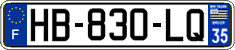 French license plate, SIV (ordinary)
