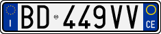 License plate of Italy, Cars (1994 year series)