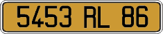 French license plate, FNI