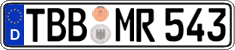 German license plate, Regular plates