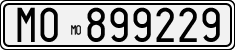 License plate of Italy, Cars (1927 year series)