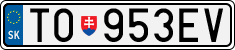 License plate of Slovakia, Cars
