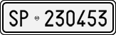 License plate of Italy, Cars (1927 year series)
