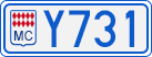 License plate of Monaco, Cars