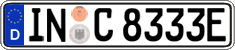 German license plate, Electric vehicles