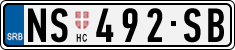 License plate of Serbia, Cars