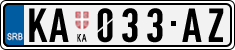 License plate of Serbia, Cars