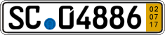 German license plate, Short-term transit plates