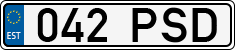 License plate of Estonia, Regular car plates