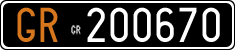 License plate of Italy, Cars (1927 year series)