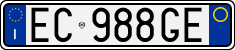 License plate of Italy, Cars (1994 year series)