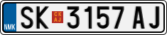License plate of North Macedonia, Regular plates (2012)