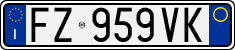License plate of Italy, Cars (1994 year series)