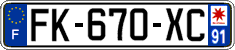 French license plate, SIV (ordinary)