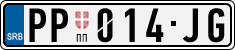 License plate of Serbia, Cars