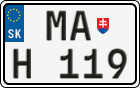 License plate of Slovakia, Oldtimers