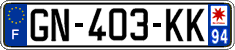 French license plate, SIV (ordinary)