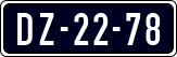 License plate of the Netherlands, Imported oldtimers (cars)