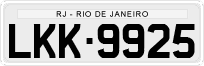 License plate of Brazil, Private owners (1990)