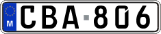 License plate of Malta, Regular plates (ABC 123)