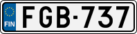 License plate of Finland, Cars