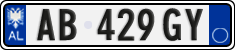 License plate of Albania, Cars (2011)