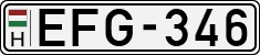 license plates of Hungary, Cars (1990)