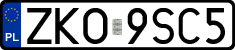 License plates of Poland, Regular car plates