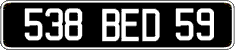 French license plate, FNI