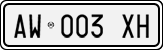 License plate of Italy, Cars (1994 year series)