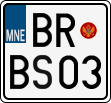 License plate of Montenegro, Motorcycles