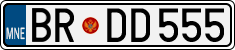 License plate of Montenegro, Cars