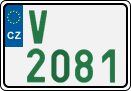 License plate of the Czech Republic, Oldtimers (2001)