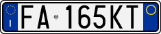 License plate of Italy, Cars (1994 year series)