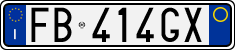 License plate of Italy, Cars (1994 year series)