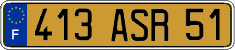 French license plate, FNI
